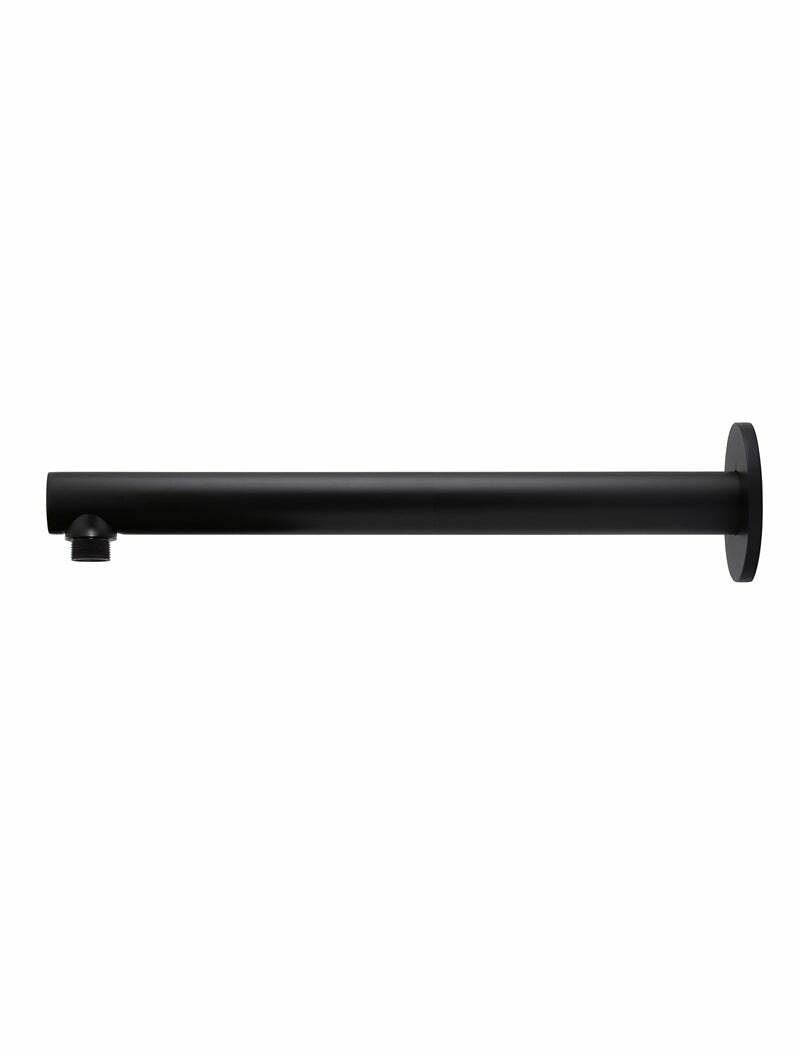 Meir Round Wall Shower Arm 400mm, Matte Black