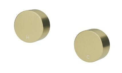 Meir Circular Wall Taps, Tiger Bronze