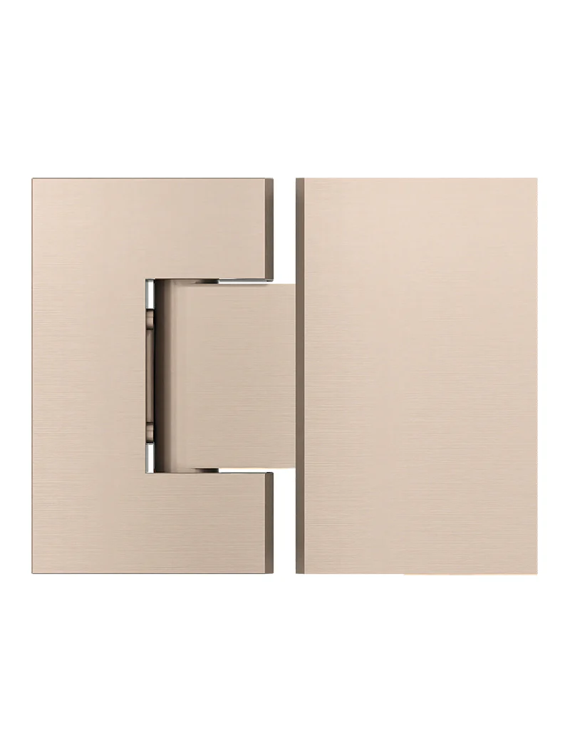 Meir Glass to Glass Shower Door Hinge, Champagne