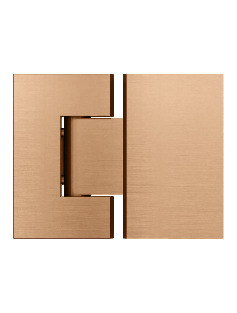 Meir Glass to Glass Shower Door Hinge, Lustre Bronze