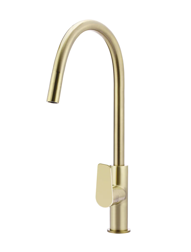 Meir Round Paddle Piccola Pull Out Kitchen Mixer Tap, Tiger Bronze