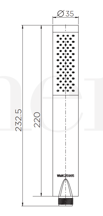 Meir Round Hand Shower Single Function, Brushed Nickel