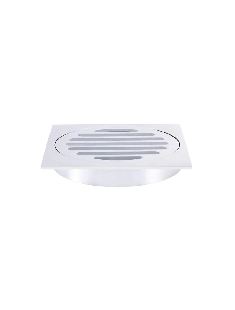 Meir Square Floor Grate Shower Drain 100mm Outlet, Chrome