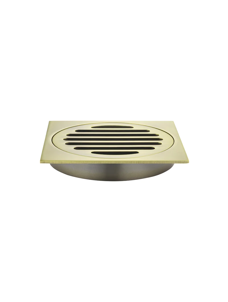 Meir Square Floor Grate Shower Drain 100mm Outlet, Tiger Bronze