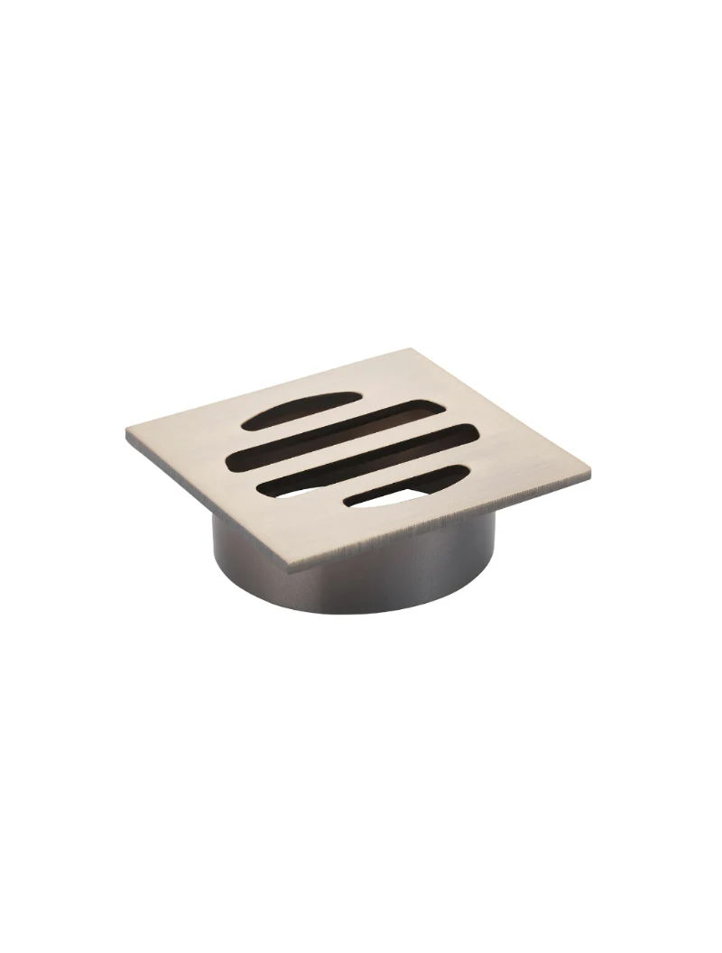 Meir Square Floor Grate Shower Drain 50mm Outlet, Champagne