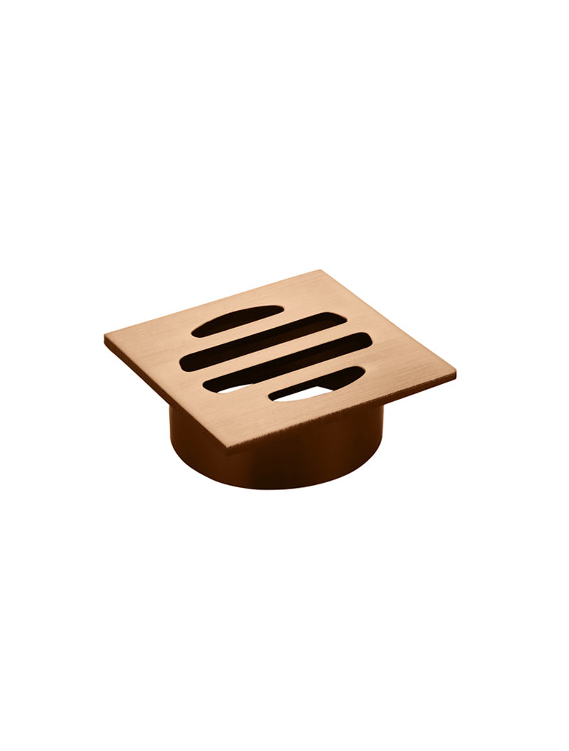 Meir Square Floor Grate Shower Drain 50mm Outlet, Lustre Bronze