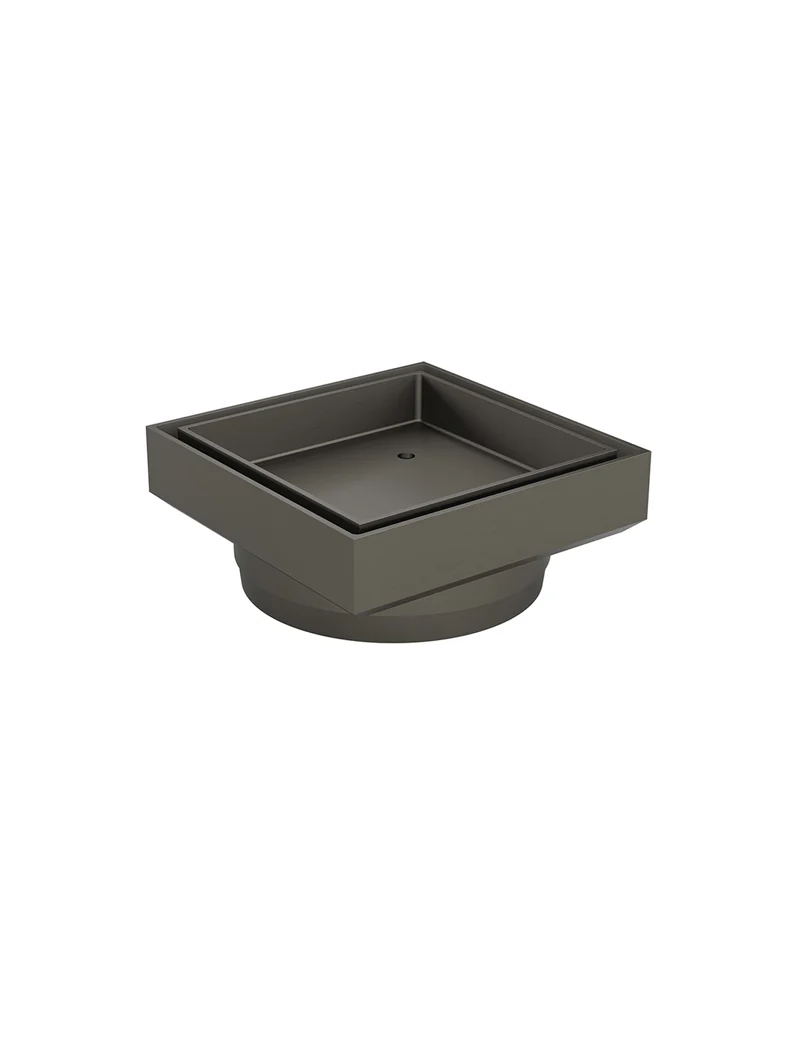 Meir Square Floor Shower Waste With Tile Insert, Gunmetal