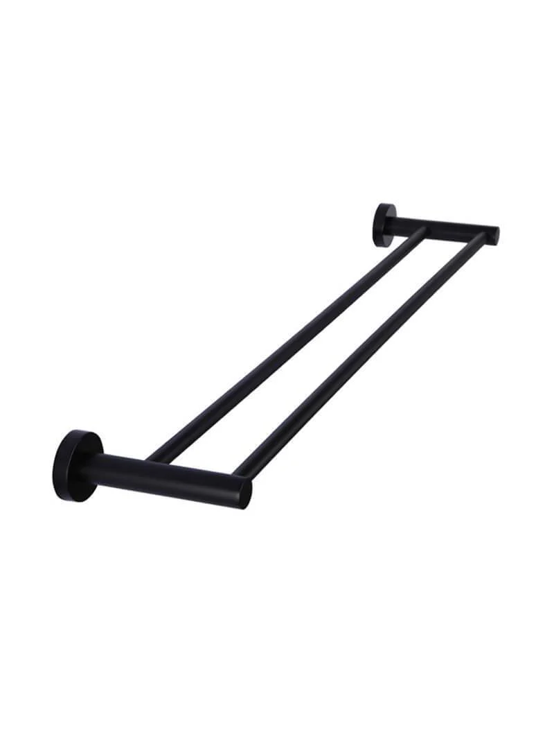 Meir Round Double Towel Rail 600mm, Matte Black