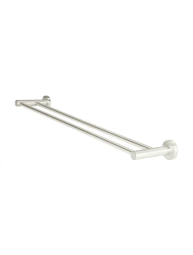 Meir Round Double Towel Rail 600mm, Brushed Nickel