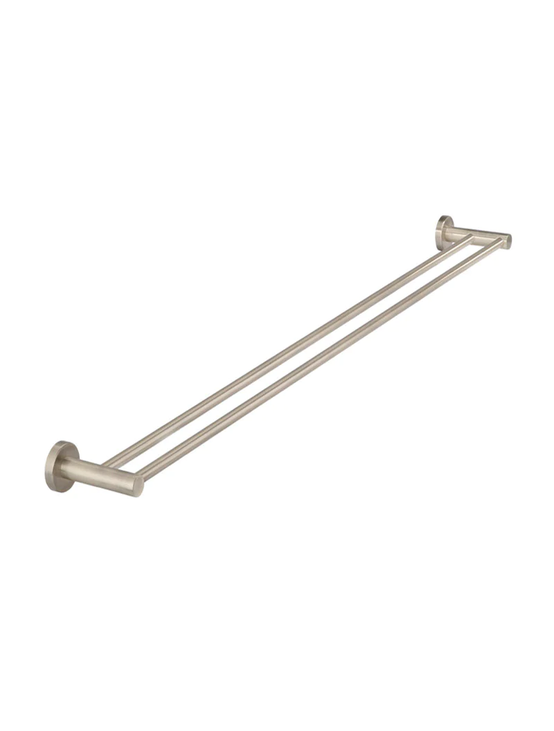 Meir Round Double Towel Rail 900mm, Champagne