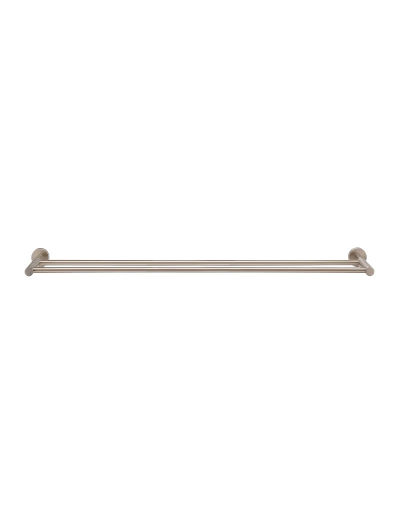 Meir Round Double Towel Rail 900mm, Champagne