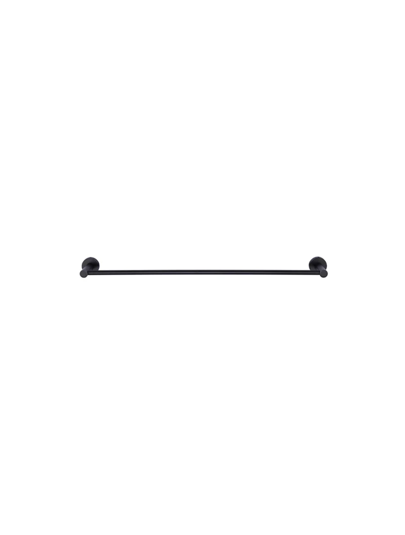 Meir Round Single Towel Rail 600mm, Matte Black