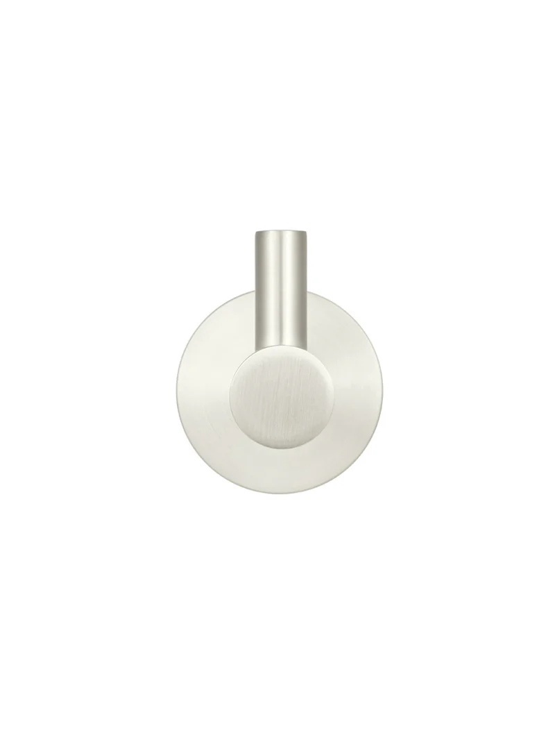 Meir Round Robe Hook, Brushed Nickel