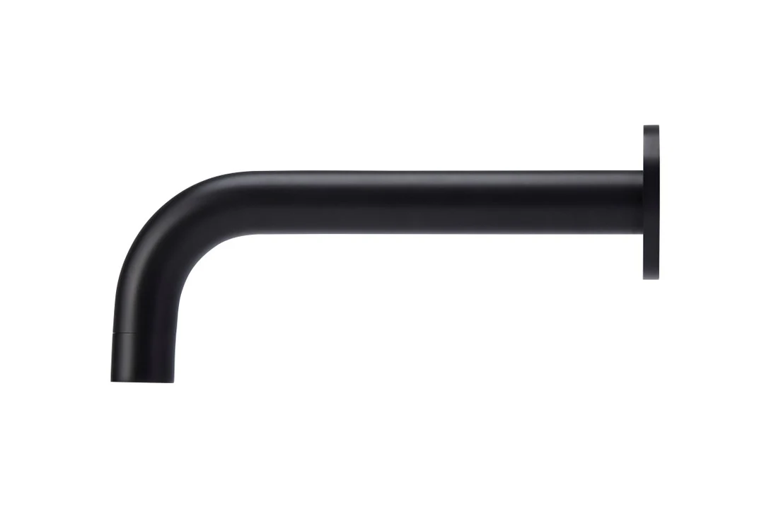 Meir Universal Round Curved Spout, Matte Black