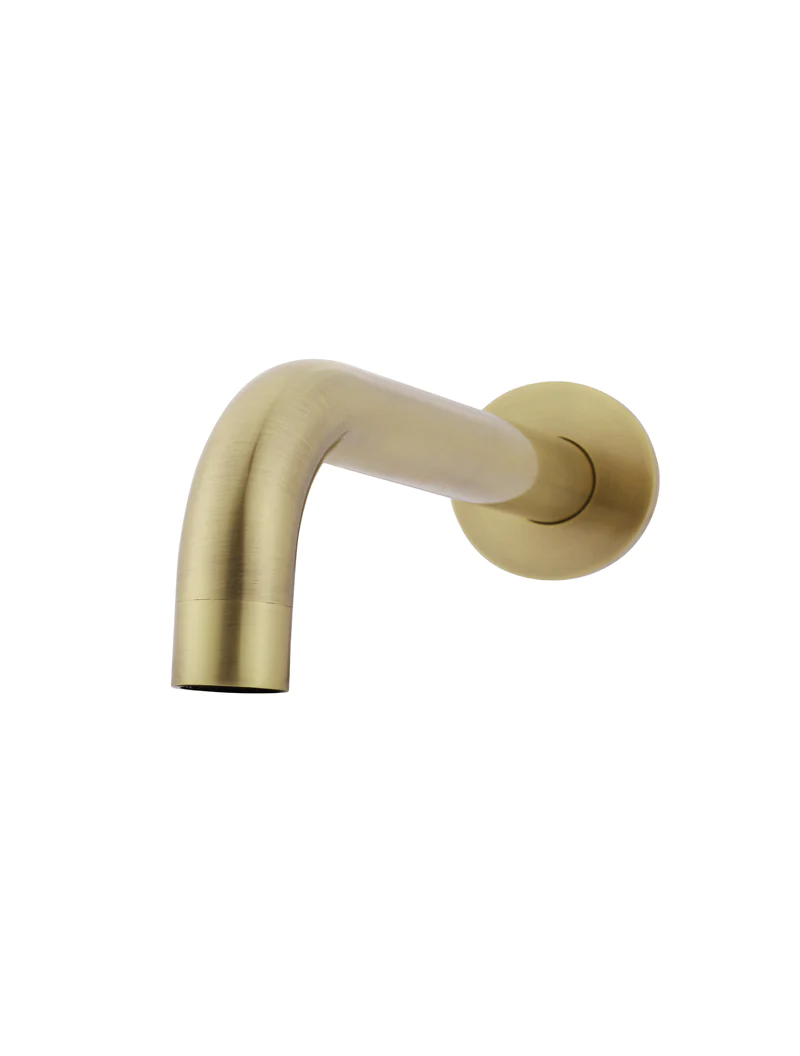 Meir Universal Round Curved Spout, Tiger Bronze
