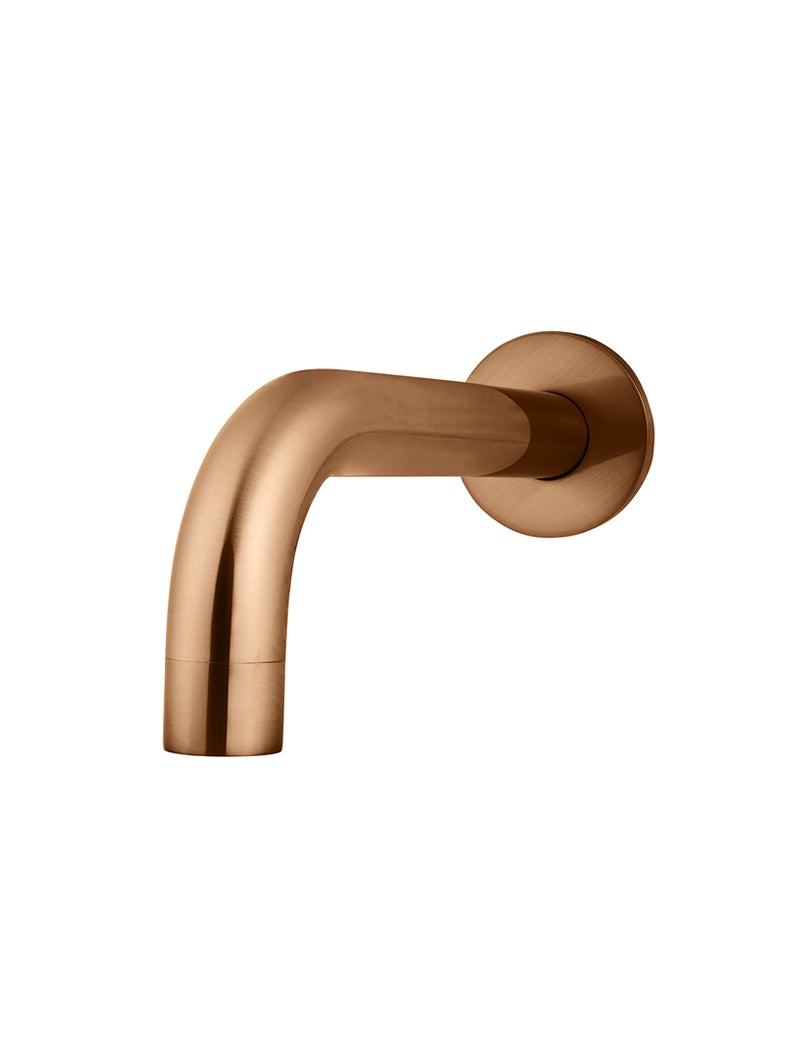 Meir Universal Round Curved Spout, Lustre Bronze