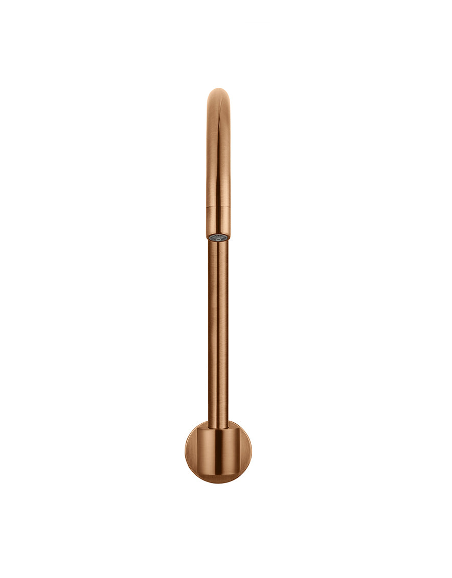 Meir Round High-Rise Swivel Wall Spout, Lustre Bronze