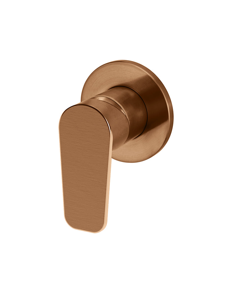 Meir Round Wall Mixer, Paddle Handle Trim Kit (In-Wall Body Not Included), Lustre Bronze