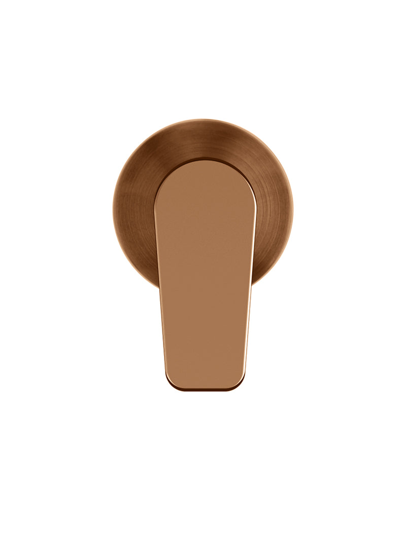 Meir Round Wall Mixer, Paddle Handle Trim Kit (In-Wall Body Not Included), Lustre Bronze