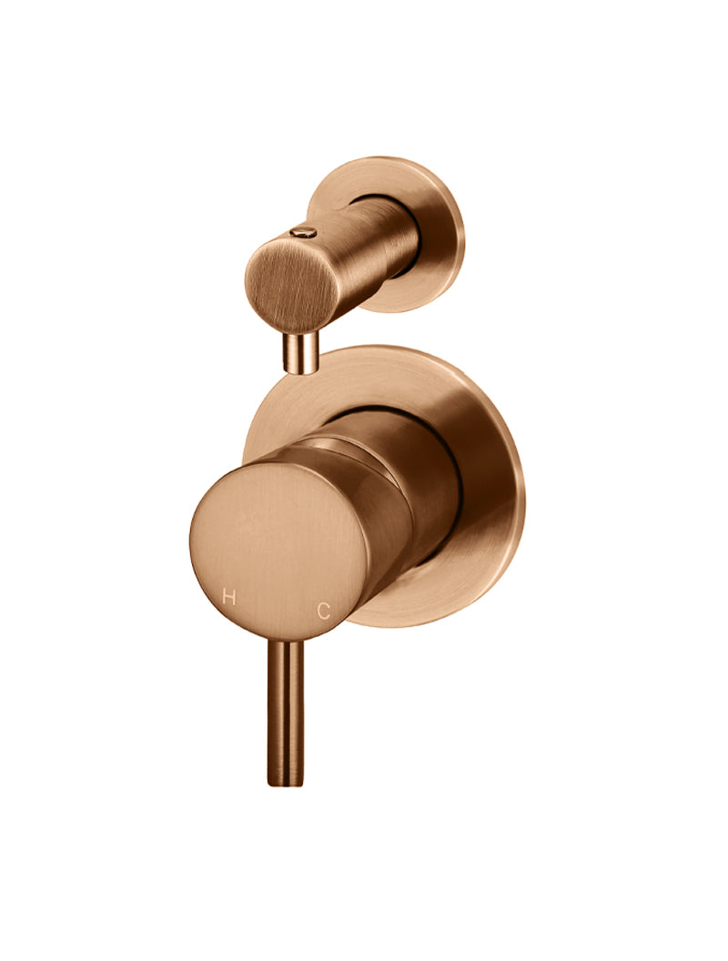 Meir Round Diverter Mixer Trim Kit (In-Wall Body Not Included), Lustre Bronze
