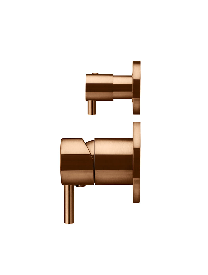 Meir Round Diverter Mixer Trim Kit (In-Wall Body Not Included), Lustre Bronze