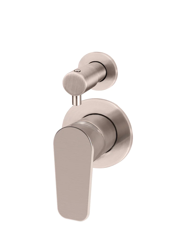 Meir Round Paddle Diverter Mixer, Champagne