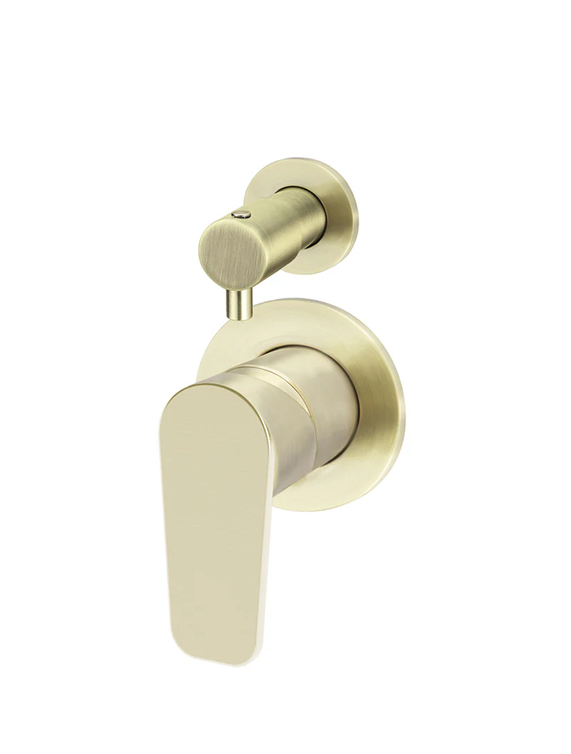 Meir Round Diverter Mixer, Paddle Handle Trim Kit (In-Wall Body Not Included), Tiger Bronze