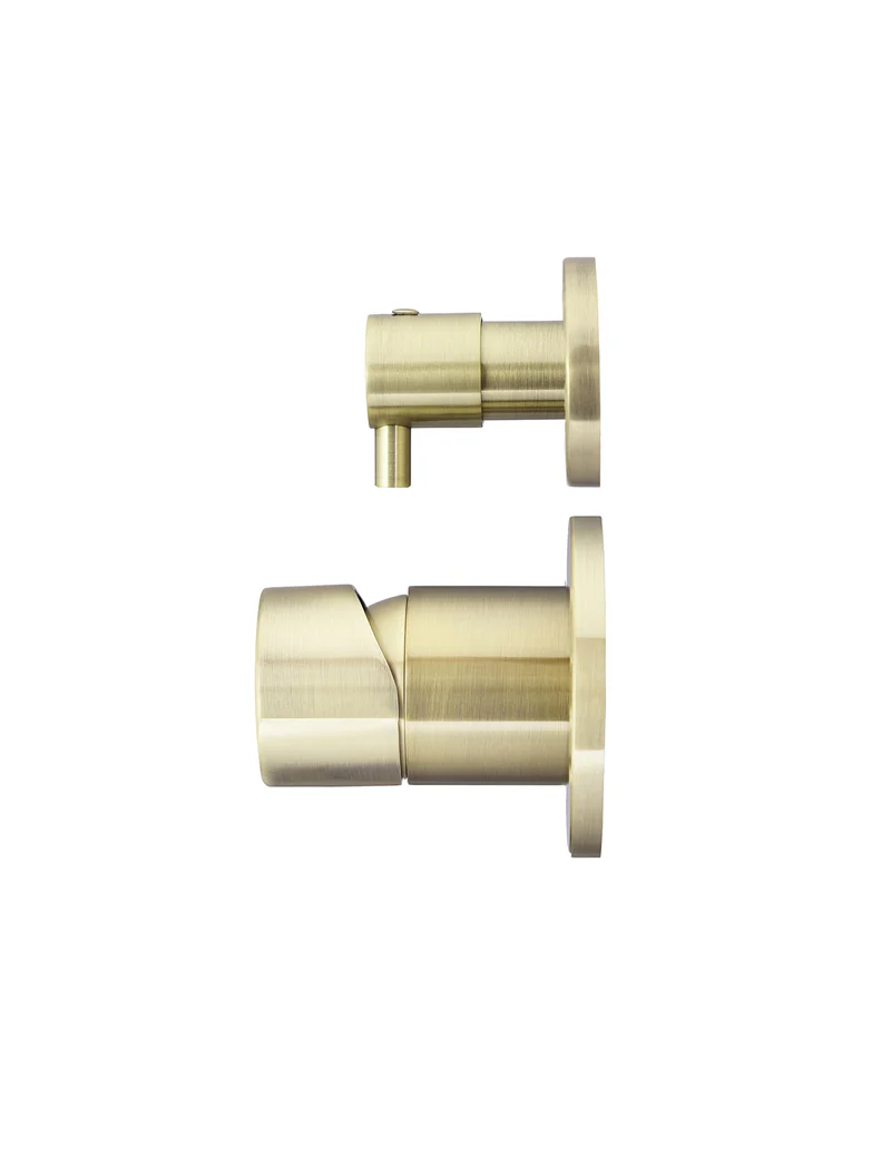 Meir Round Diverter Mixer, Pinless Handle Trim Kit (In-Wall Body Not Included), Tiger Bronze