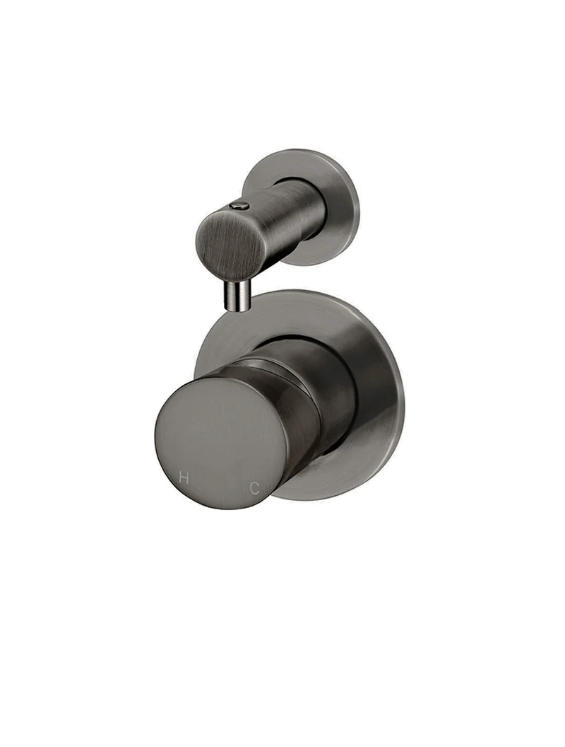 Meir Round Diverter Mixer, Pinless Handle Trim Kit (In-Wall Body Not Included), Shadow
