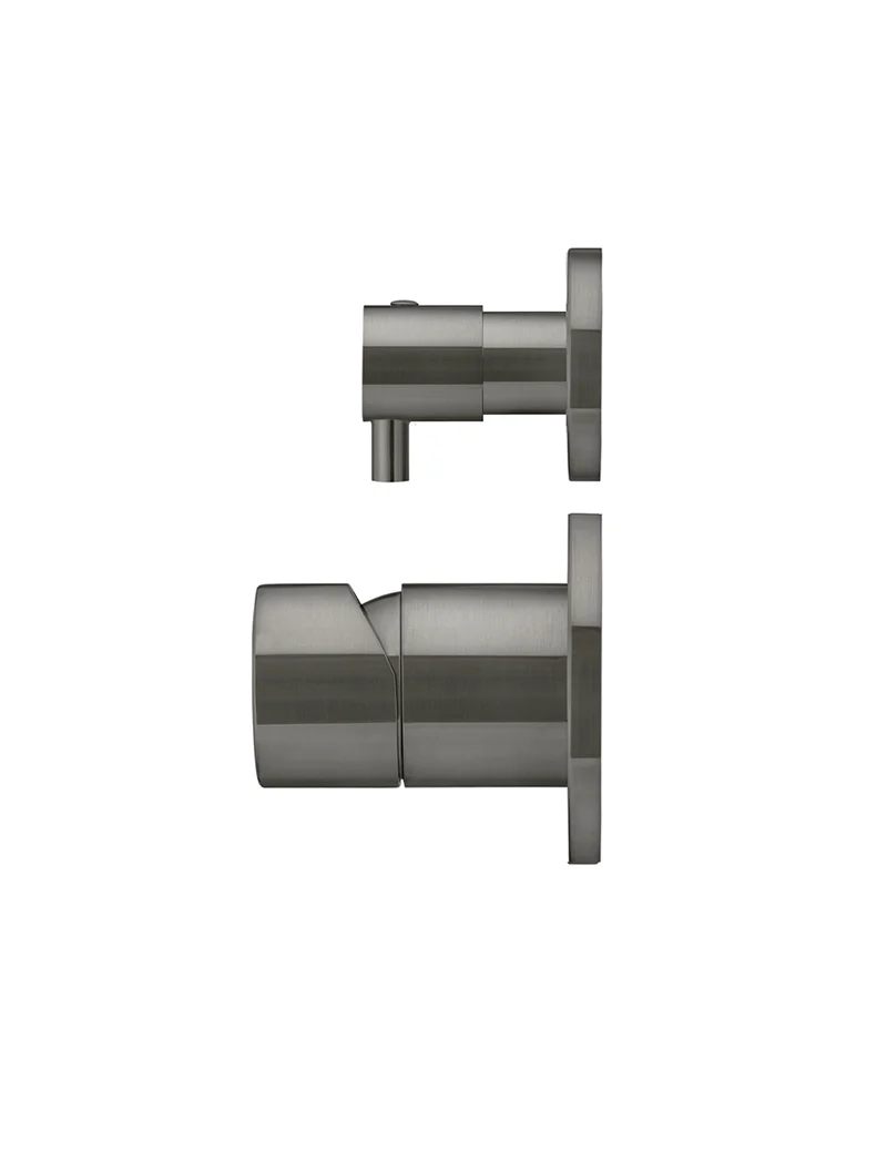 Meir Round Diverter Mixer, Pinless Handle Trim Kit (In-Wall Body Not Included), Shadow