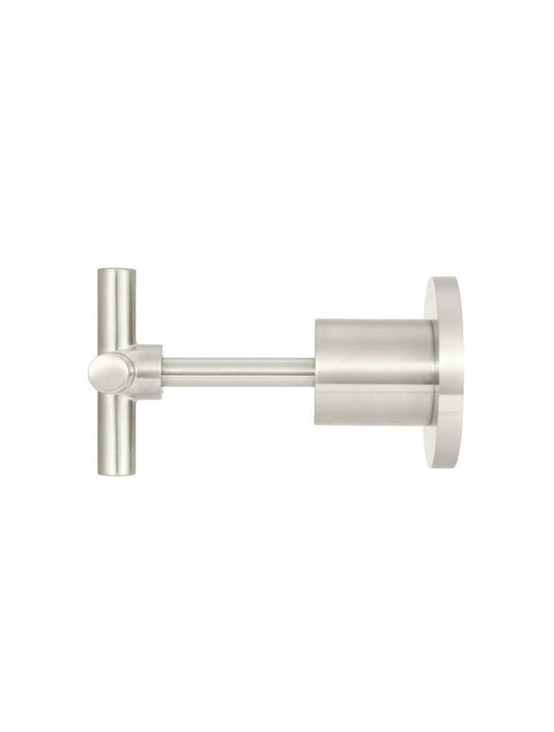 Meir Round Cross Handle Jumper Valve Wall Top Assemblies, Brushed Nickel