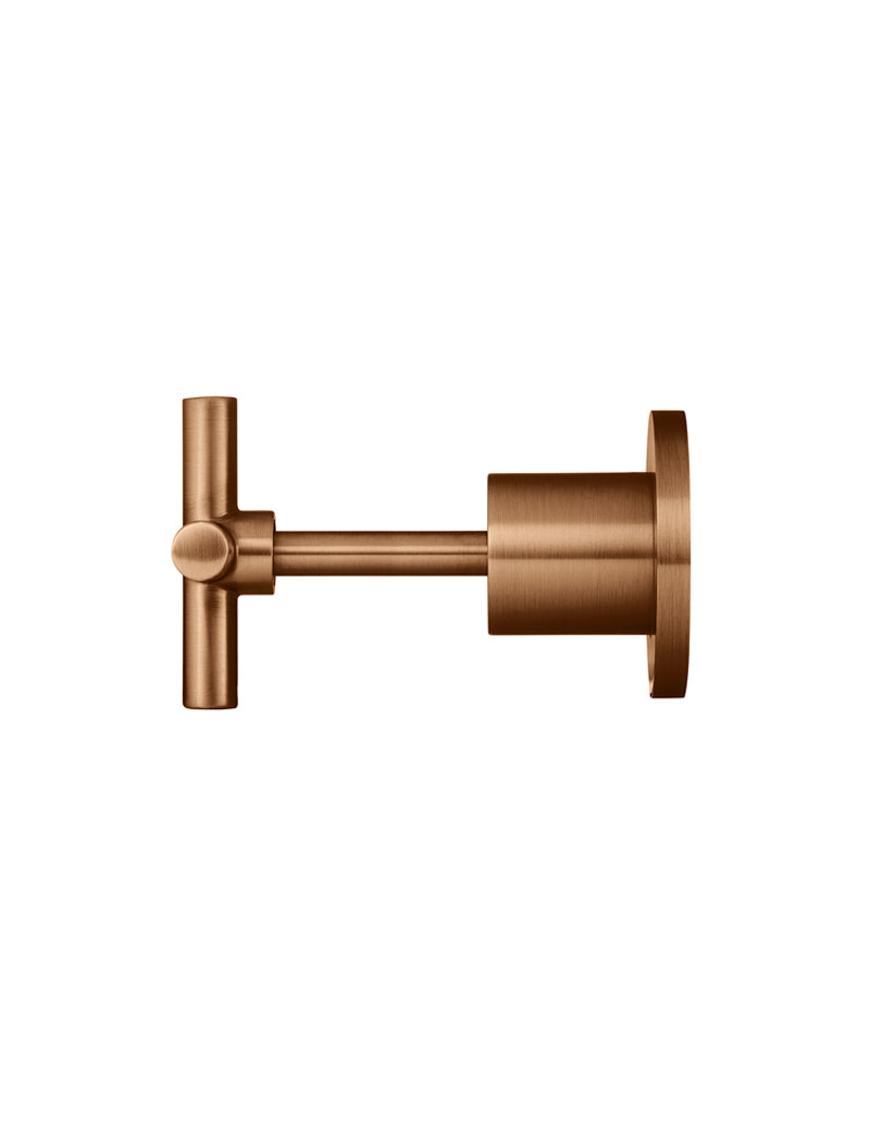 Meir Round Cross Handle Jumper Valve Wall Top Assemblies, Lustre Bronze