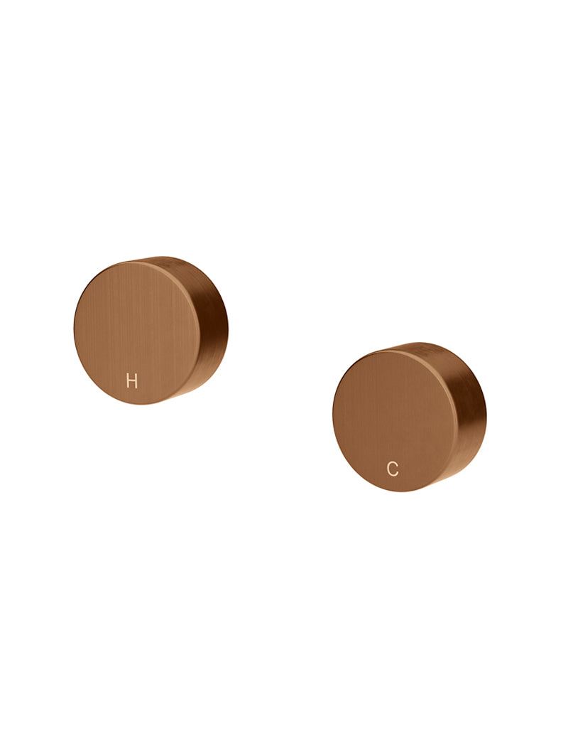 Meir Circular Wall Taps, Lustre Bronze