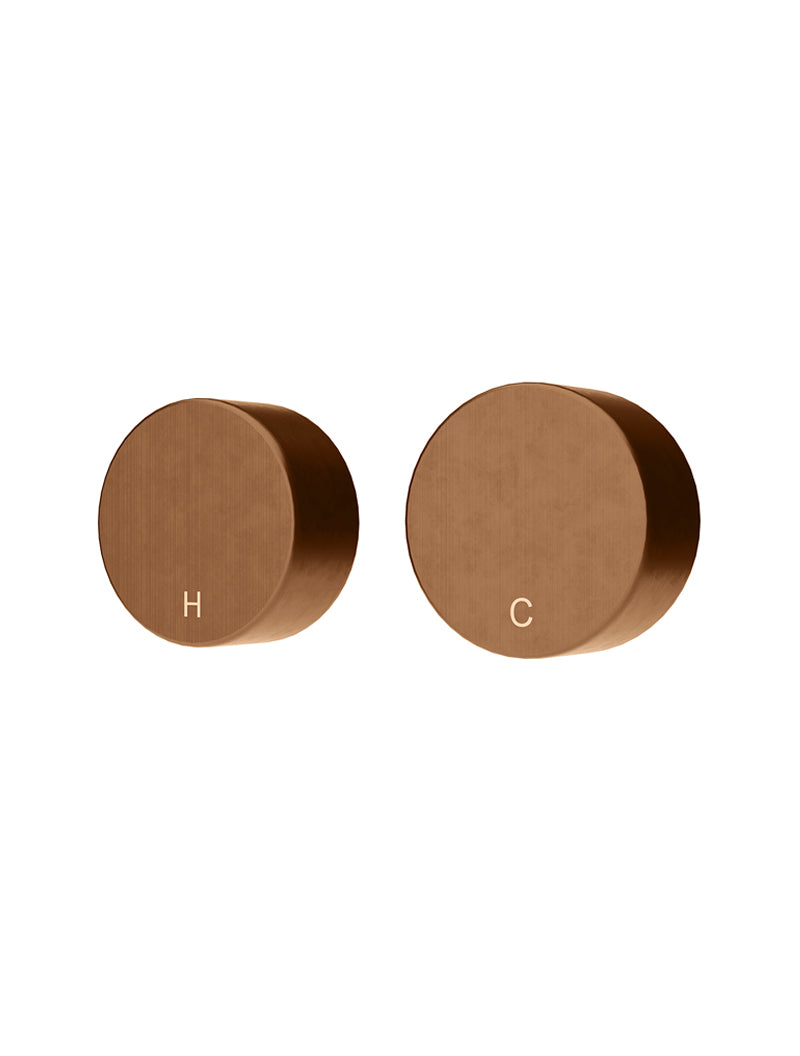 Meir Circular Wall Taps, Lustre Bronze