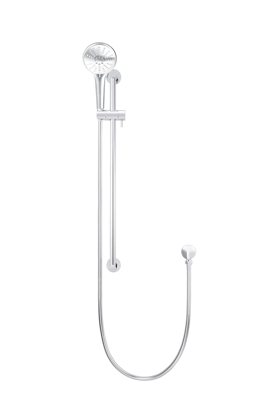 Meir Round Hand Shower on Rail Column, Three Function Hand Shower, Chrome