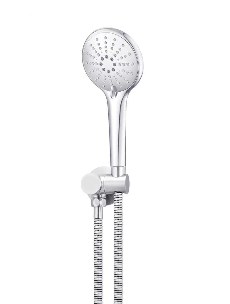 Meir Round Hand Shower on Swivel Bracket, Three Function Hand Shower, Chrome