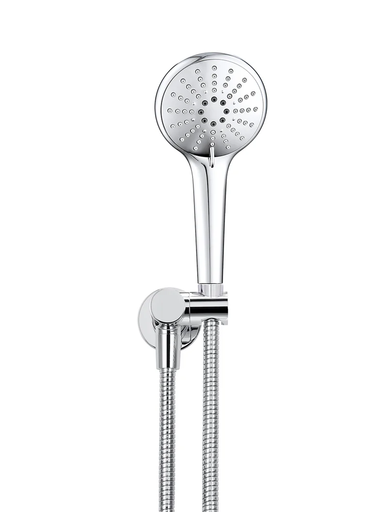 Meir Round Hand Shower on Swivel Bracket, Three Function Hand Shower, Chrome