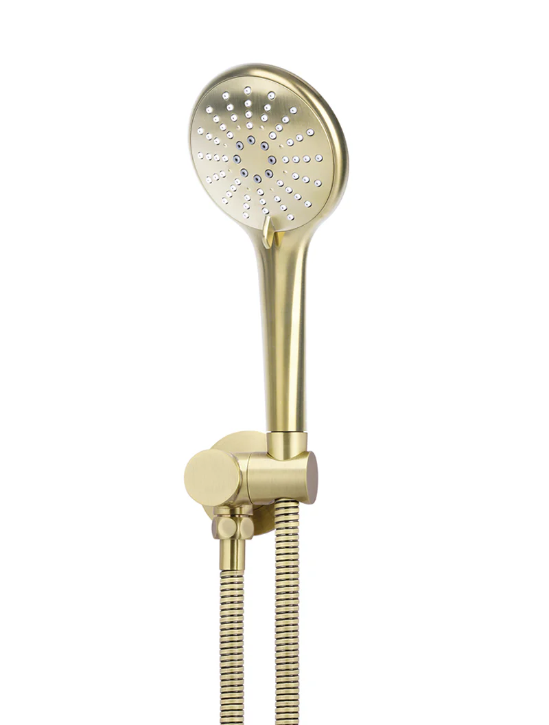 Meir Round Hand Shower on Swivel Bracket, Three Function Hand Shower, Tiger Bronze