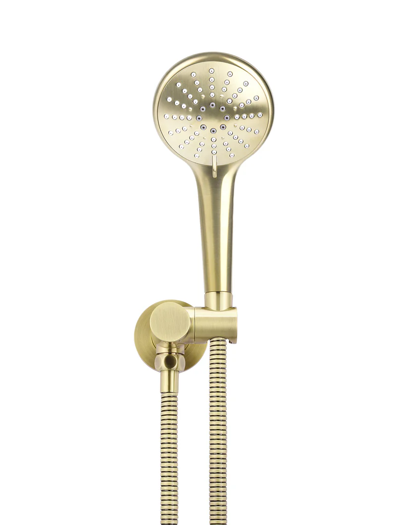 Meir Round Hand Shower on Swivel Bracket, Three Function Hand Shower, Tiger Bronze