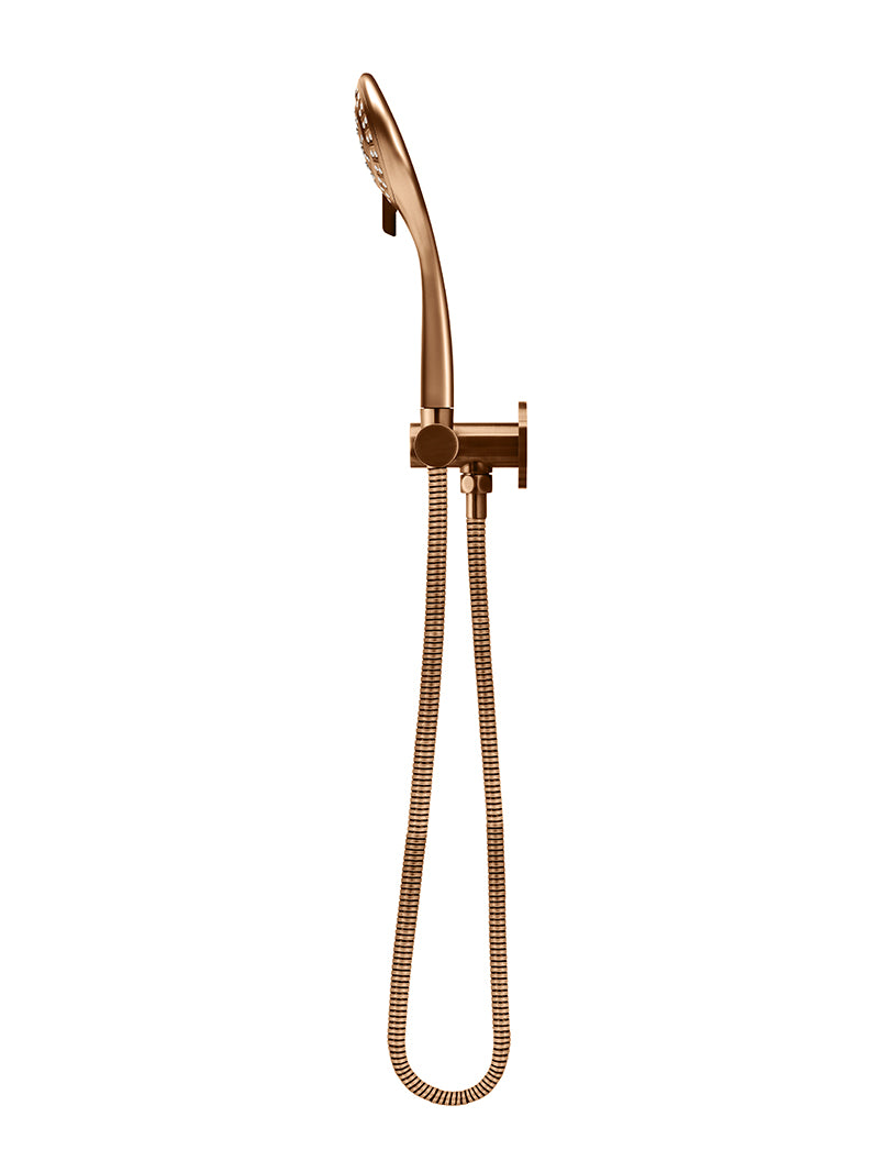 Meir Round Hand Shower on Swivel Bracket, Three Function Hand Shower, Lustre Bronze