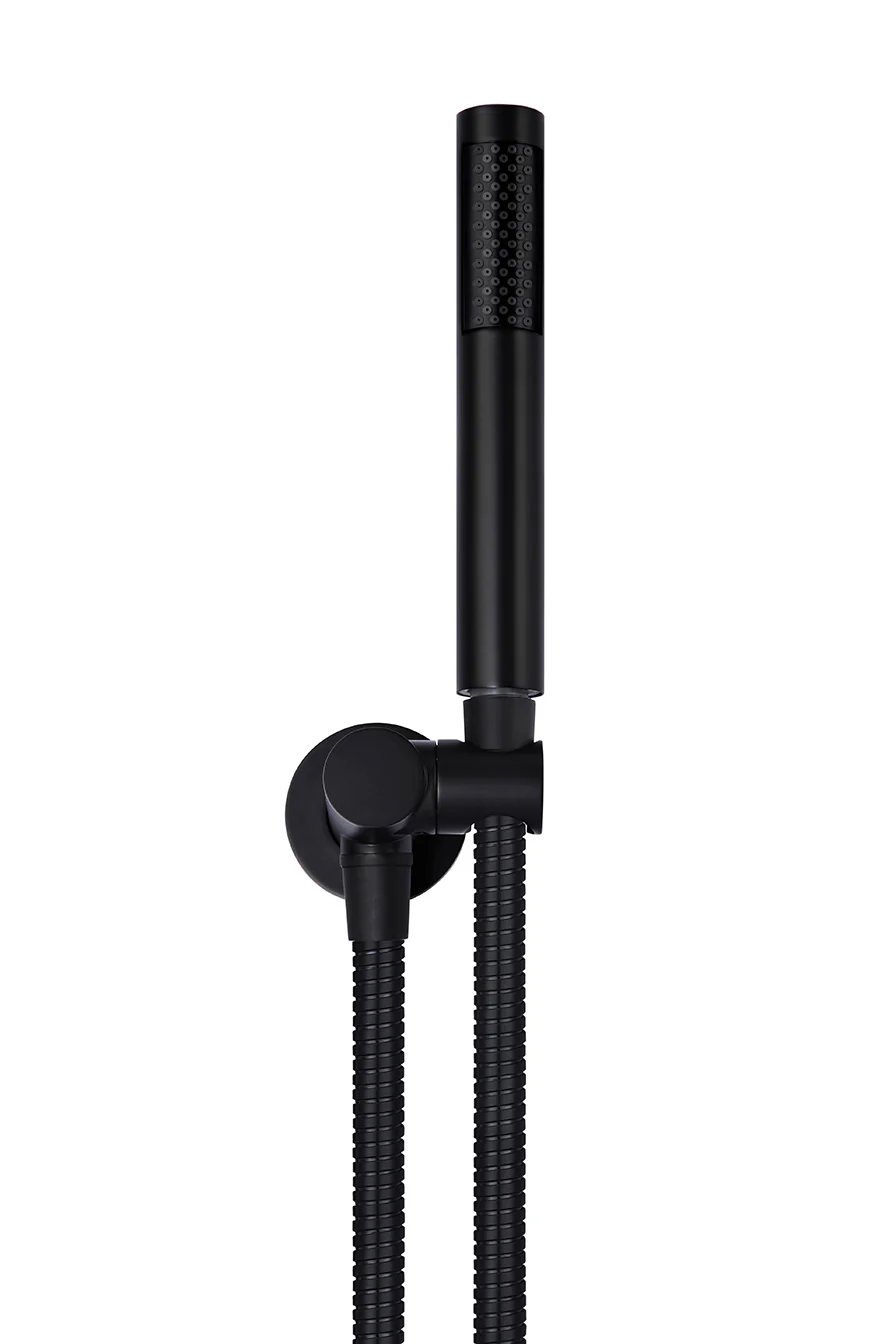 Meir Round Hand Shower on Swivel Bracket, Single Function Hand Shower, Matte Black