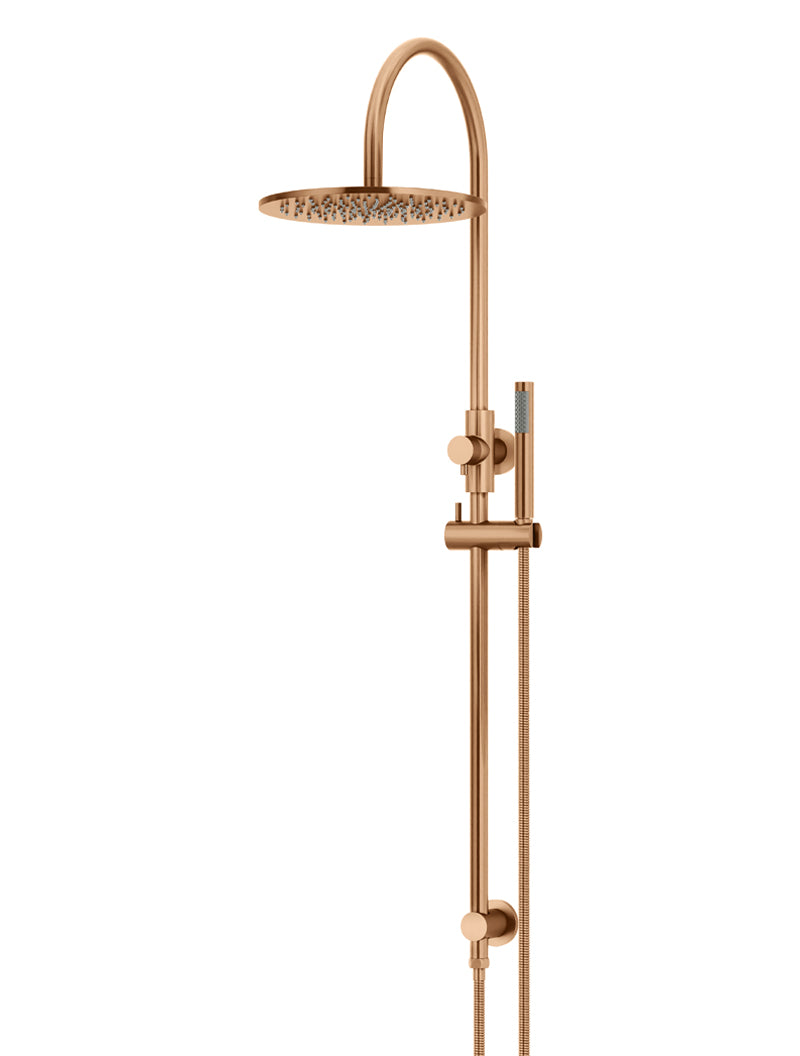 Meir 300mm Round Overhead Shower Set, Single Function Hand Shower, Lustre Bronze