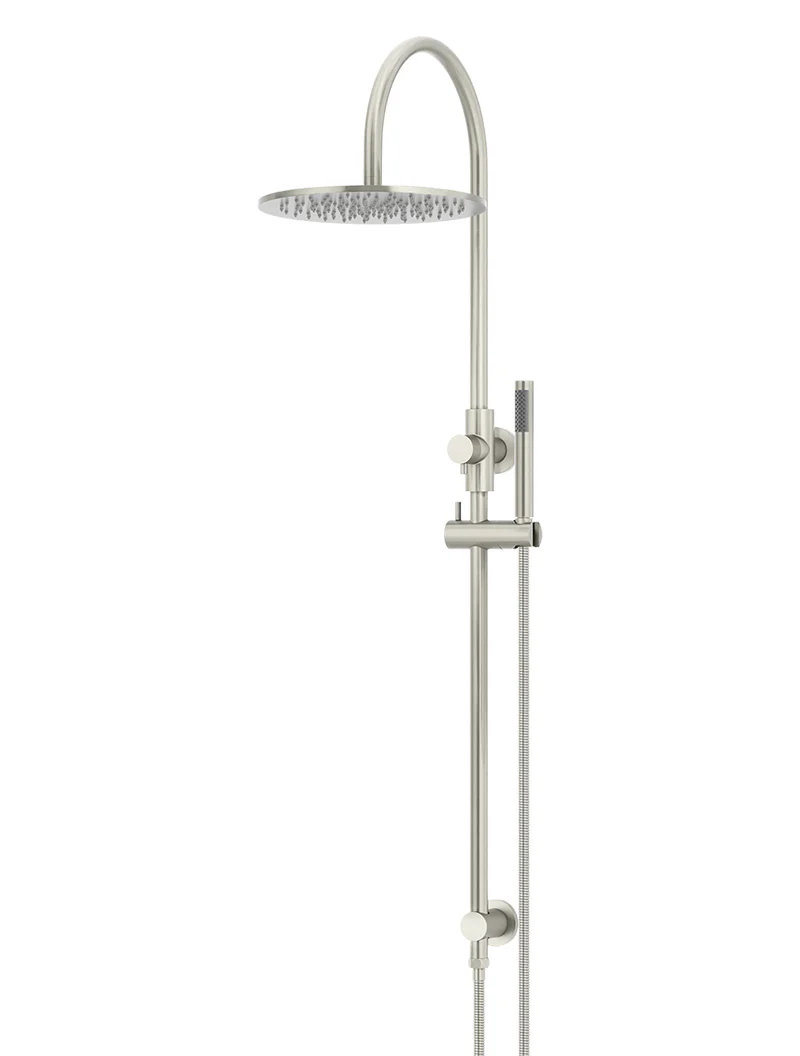 Meir 300mm Round Overhead Shower Set, Single Function Hand Shower, Brushed Nickel