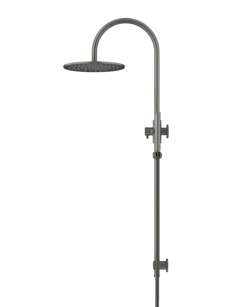 Meir 300mm Round Overhead Shower Set, Single Function Hand Shower, Shadow