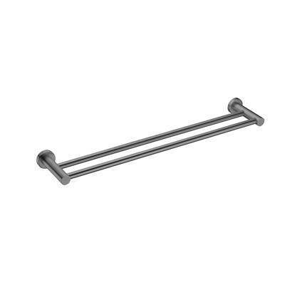 Nero Mecca Double Towel Rail 600mm, Gunmetal