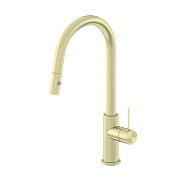 Nero Mecca Pull Out Sink Mixer With Veggie Spray Function, Brushed Gold