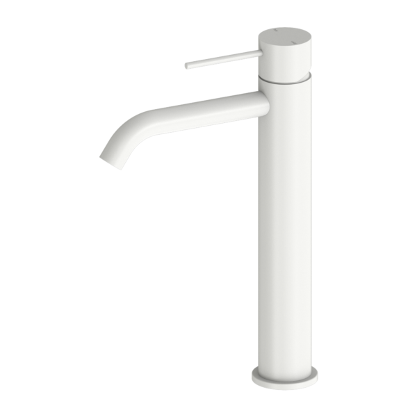 Nero Mecca Tall Basin Mixer, Matte White