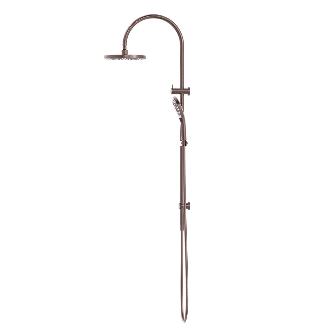 Nero Mecca Twin Shower With Opal Shower, Brushed Bronze