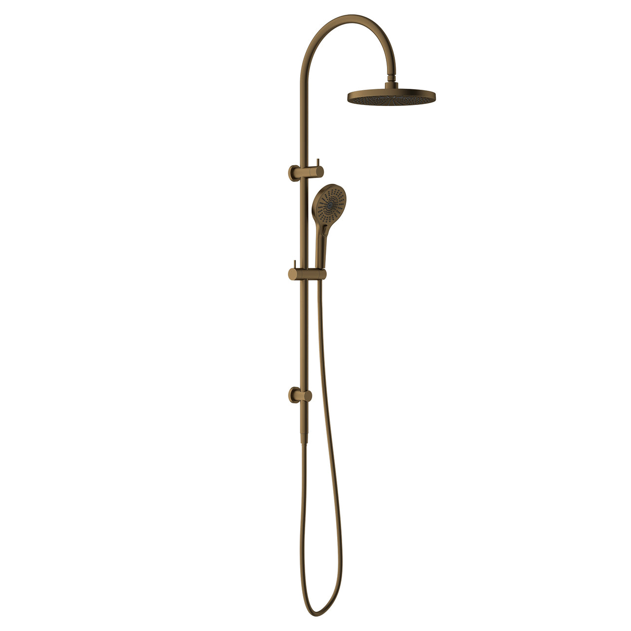 Nero Mecca Twin Shower With Opal Shower, Brushed Bronze