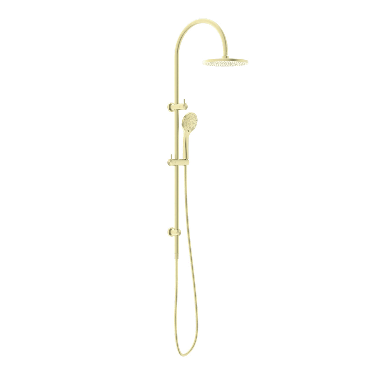 Nero Mecca Twin Shower With Air Shower, Brushed Gold
